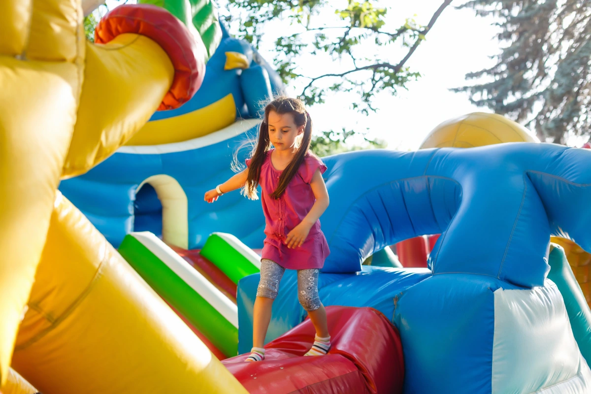 Cute little girl in amusement park